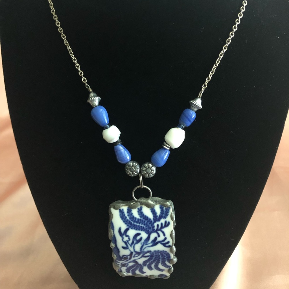 Recycled Broken Handmade Porcelain Necklace